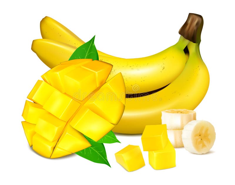 Dojrzała żółta banana wektoru ilustracja royalty ilustracja