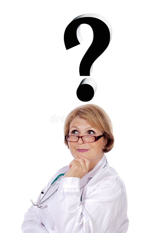 Doktor diagnozy myślące kobiety obraz stock
