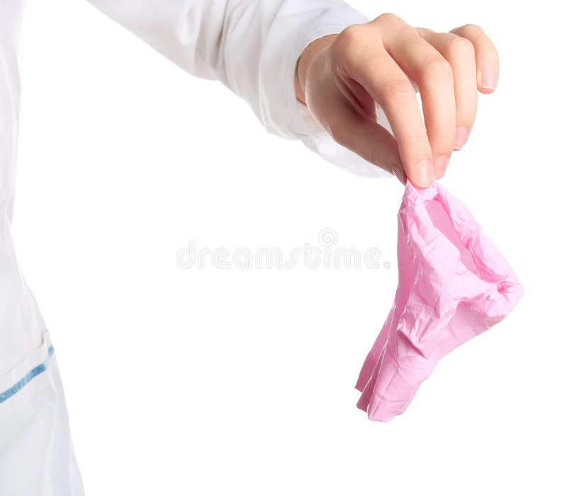 Doktor mit benutztem medizinischem Handschuh lizenzfreies stockfoto Doktor mit benutztem medizinischem Handschuh lizenzfreies stockfoto