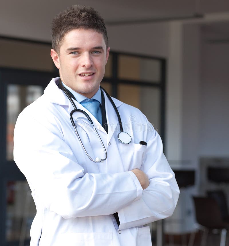 Doktor Mit Einem Stethoskop Stockfoto Bild von mann, doktor 8658440
