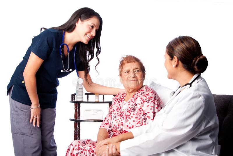 Doktor und Krankenschwester, die älteren Patienten konsultieren lizenzfreies stockfoto Doktor und Krankenschwester, die älteren Patienten konsultieren lizenzfreies stockfoto