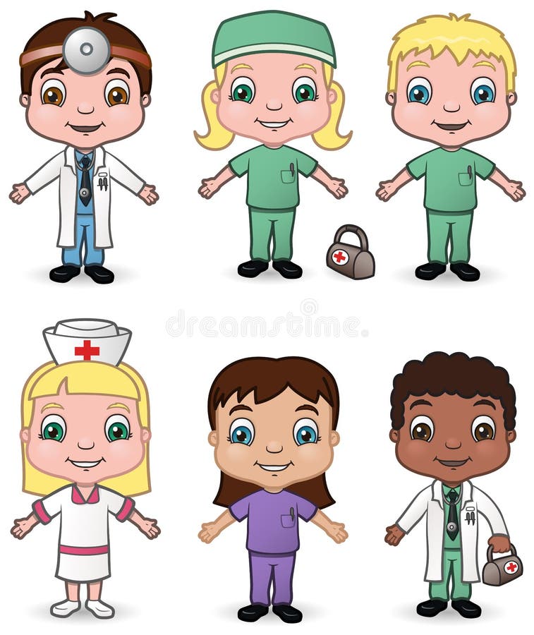 This is the 3rd set of a variety of children dressed as doctors and nurses. This is the 3rd set of a variety of children dressed as doctors and nurses.