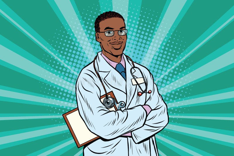 Doktorskiego terapeuta ufni uśmiechy royalty ilustracja Doktorskiego terapeuta ufni uśmiechy royalty ilustracja