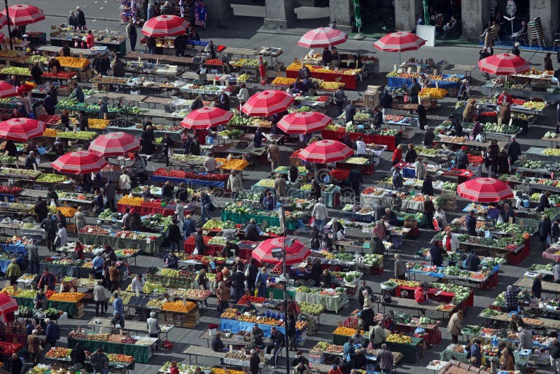 Dolac market Zagreb, Croatia