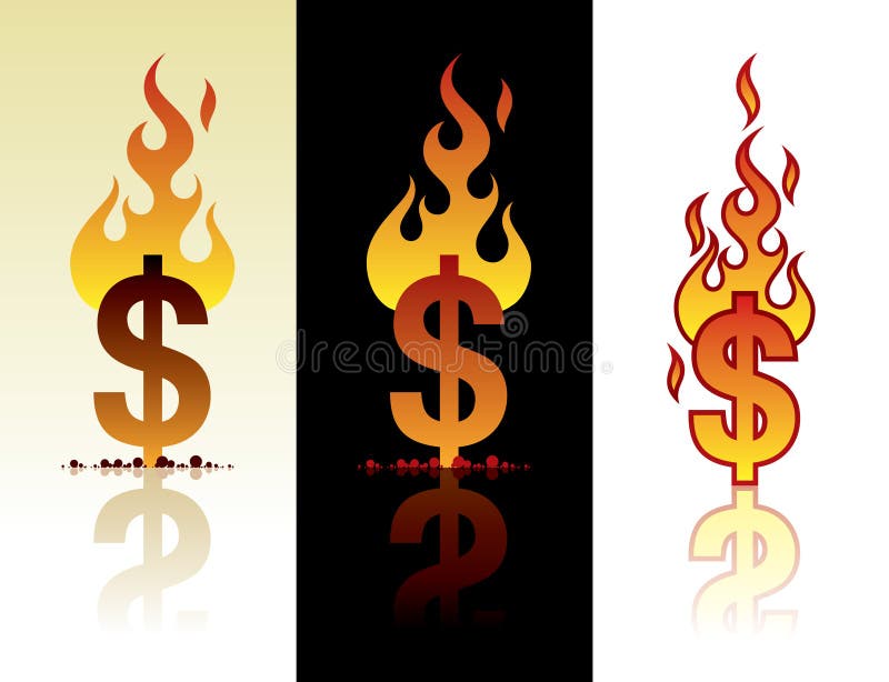Dolar arzător vector illustration