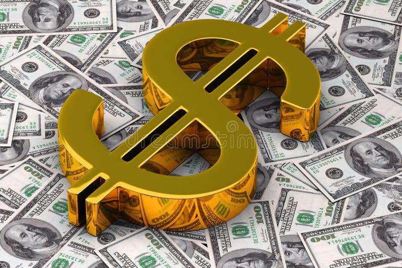 dolar złoto royalty ilustracja dolar złoto royalty ilustracja