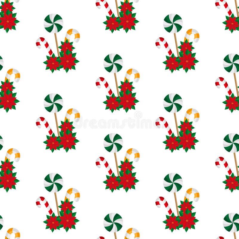 Dolci di natale poinsettia Reticolo senza giunte Illustrazione di vettore royalty illustrazione gratis Dolci di natale poinsettia Reticolo senza giunte Illustrazione di vettore royalty illustrazione gratis