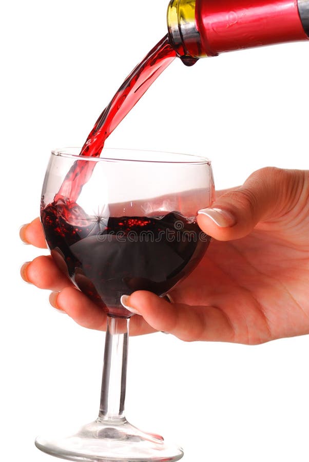 Dolewania wino zdjęcia stock