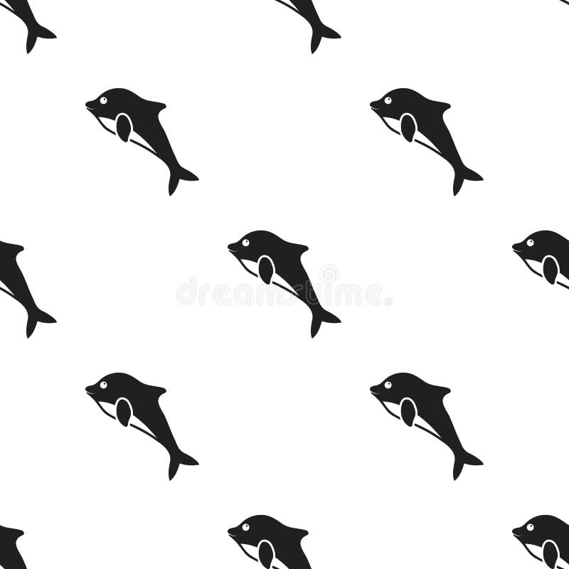 Dolfijnpictogram in zwarte die stijl op witte achtergrond wordt geïsoleerd De voorraad vectorillustratie van het dierenpatroon royalty-vrije illustratie Dolfijnpictogram in zwarte die stijl op witte achtergrond wordt geïsoleerd De voorraad vectorillustratie van het dierenpatroon royalty-vrije illustratie