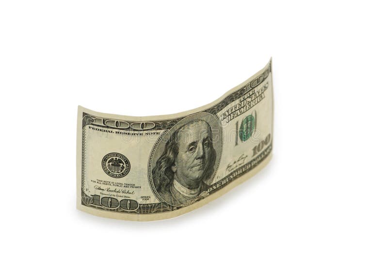 Wavy 100$ bill stock photo. Image of wealth, isolated - 2196440