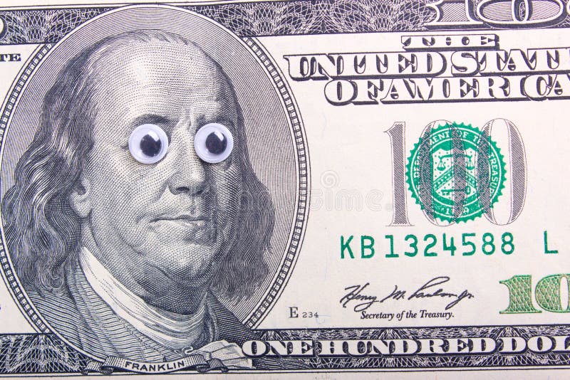 Dollar with big eyes stock photo. Image of debt, america 88549542