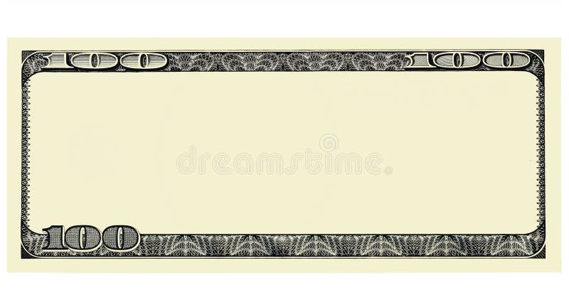 100 Dollar Bill Front mit dem copyspace, lokalisiert für Design