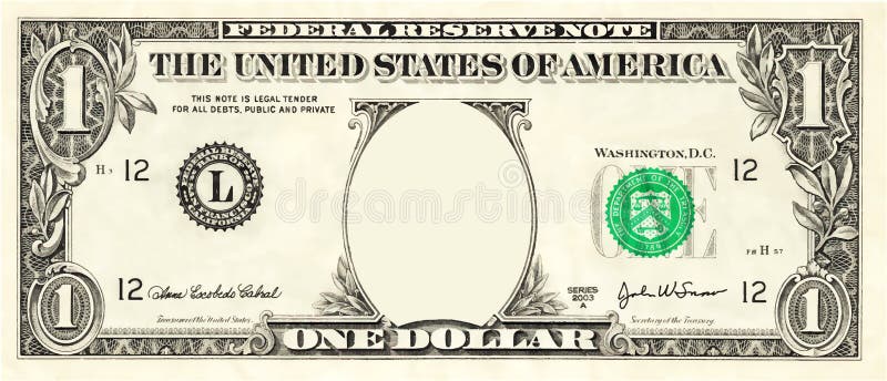 Dollar Bill Illustration Vector du blanc un