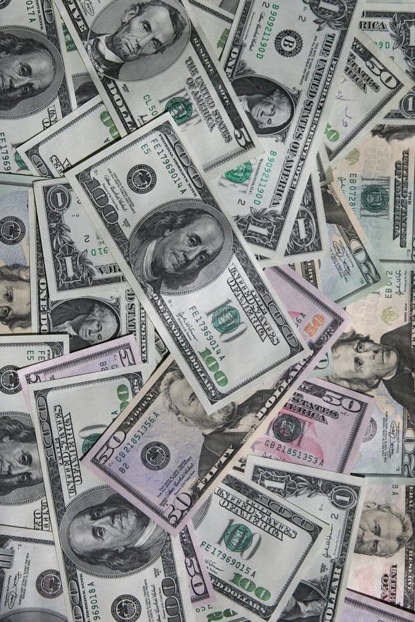 Dollar bills money background stock images