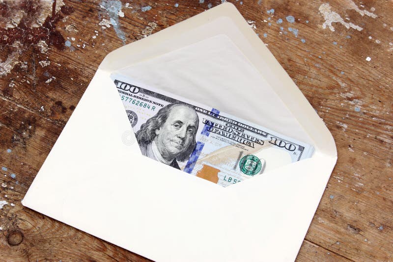 Dollar Bills or Money with Envelope Stock Photo Image of benjamin