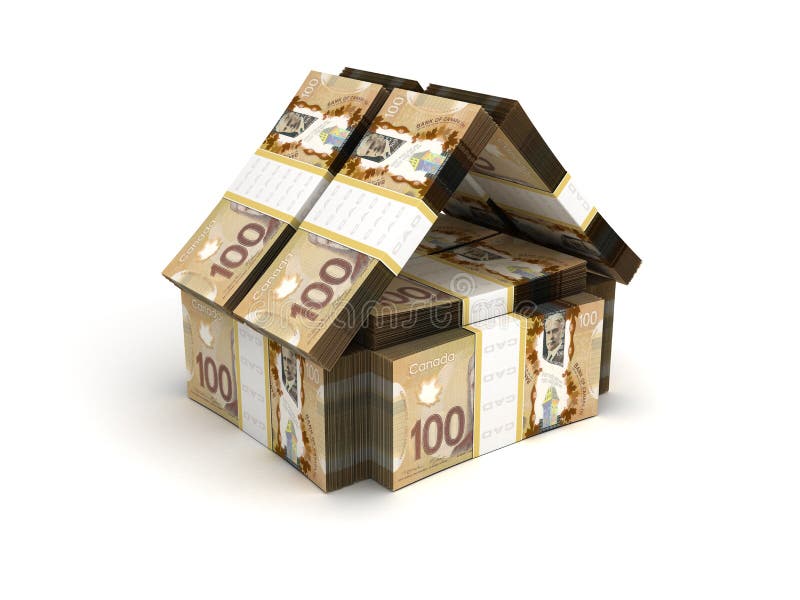 Dollar canadien de concept de Real Estate illustration stock Dollar canadien de concept de Real Estate illustration stock