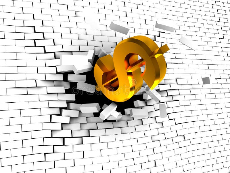 Mur de coup du dollar illustration stock. Illustration du argent 78535713