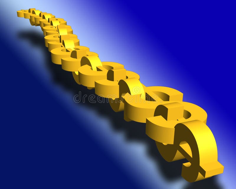 Dollar chain stock illustration