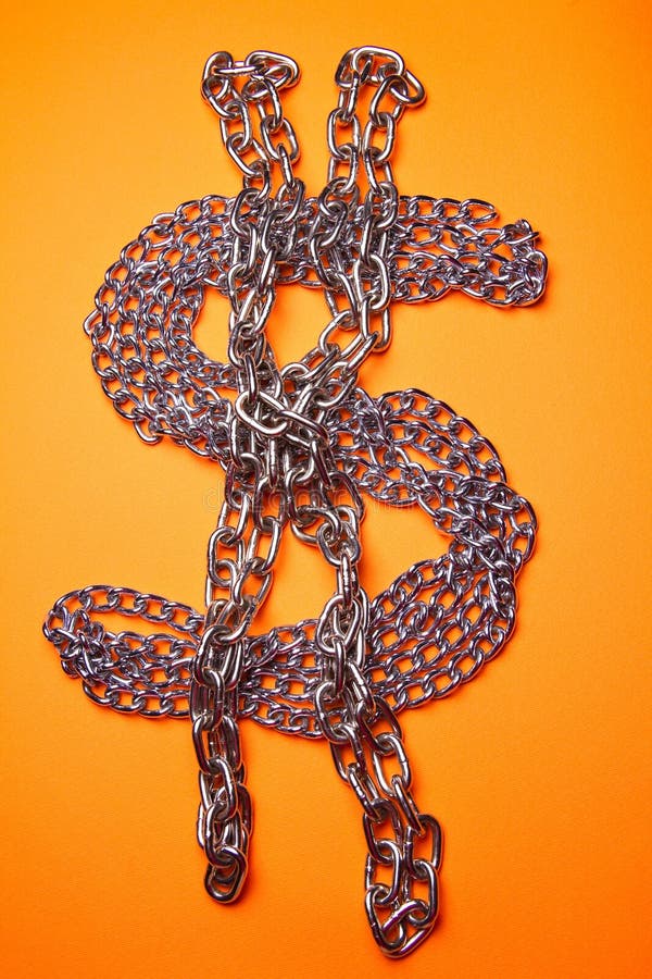 Concept and ideas: Dollar Sign In Metal Chains. Concept and ideas: Dollar Sign In Metal Chains