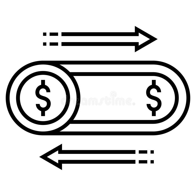 Switching Investment Fund FlatOutline Illustration Stock Vector