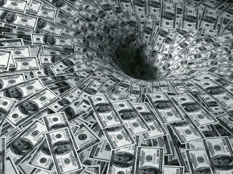 Dollar flow in black hole