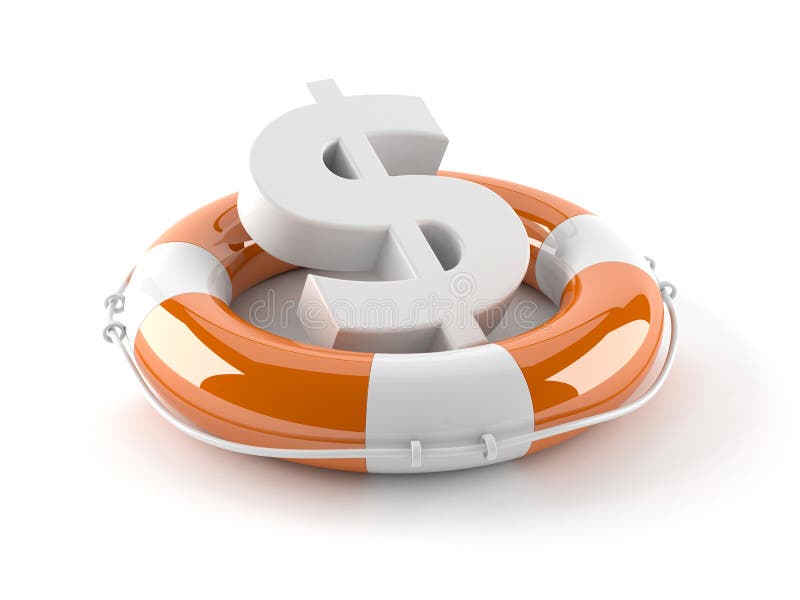 Dollar help concept stock illustration
