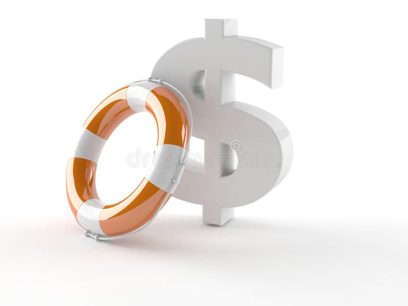 Dollar help concept royalty free illustration