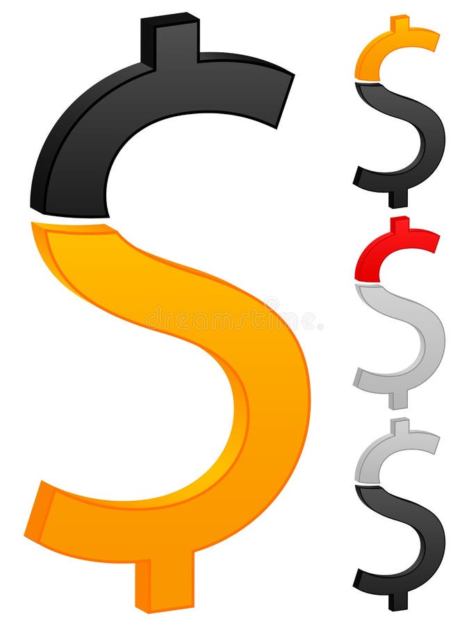 Dollar icon stock illustration