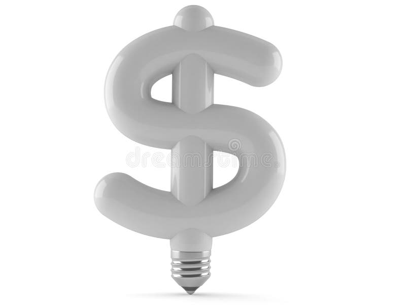 Dollar light bulb concept stock illustration