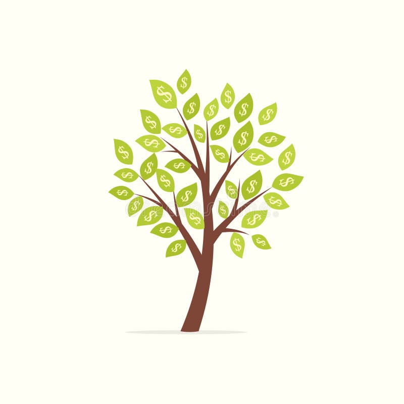 dollar pengartree royaltyfri illustrationer dollar pengartree royaltyfri illustrationer
