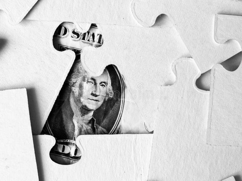 Dollar-Puzzlespiel, Geschäftskonzept der Lösung stockbilder Dollar-Puzzlespiel, Geschäftskonzept der Lösung stockbilder
