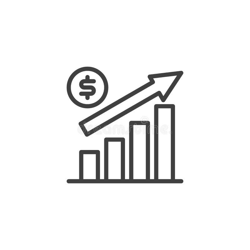 Dollar Rate Increase Line Icon Stock Vector Illustration Of Rise dollar-rate-increase-line-icon-stock-vector-illustration-of-rise