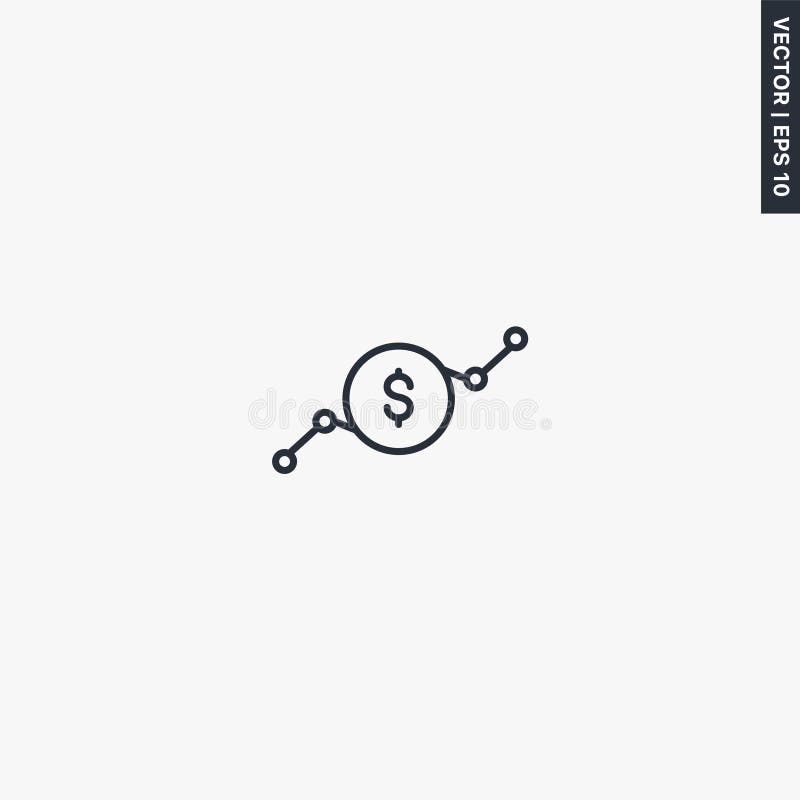 Dollar Rate Increase, Linear Style Sign for Mobile Concept and Web ...