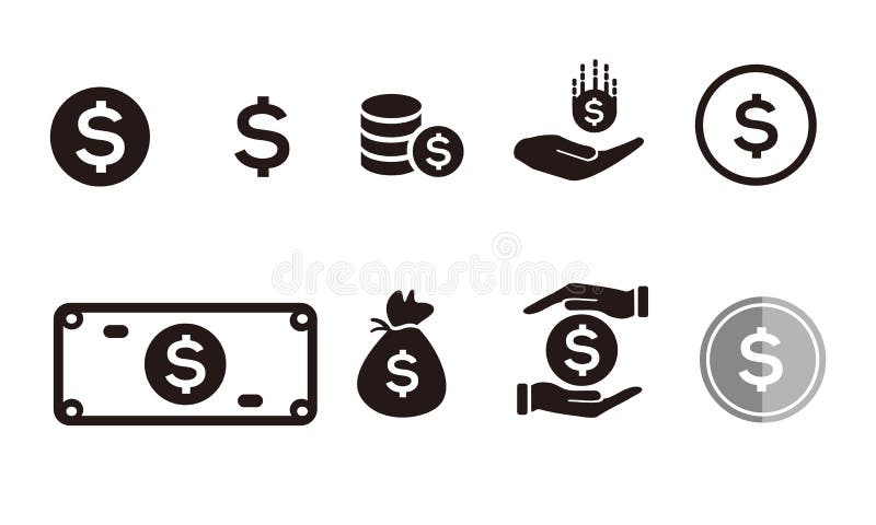 Dollars money sticker icon flat style Royalty Free Vector