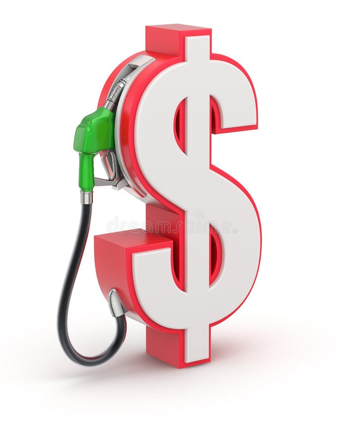 Dollar Sign with Gas Nozzle Stock Illustration Illustration of