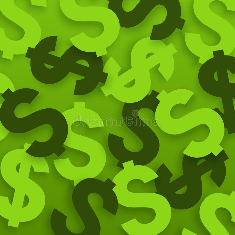 Dollar signs. USA currency symbols on green background. Vector. stock illustration Dollar signs. USA currency symbols on green background. Vector. stock illustration