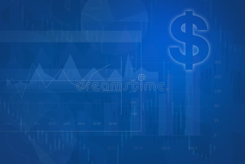 Dollar symbol on business graph vector illustration