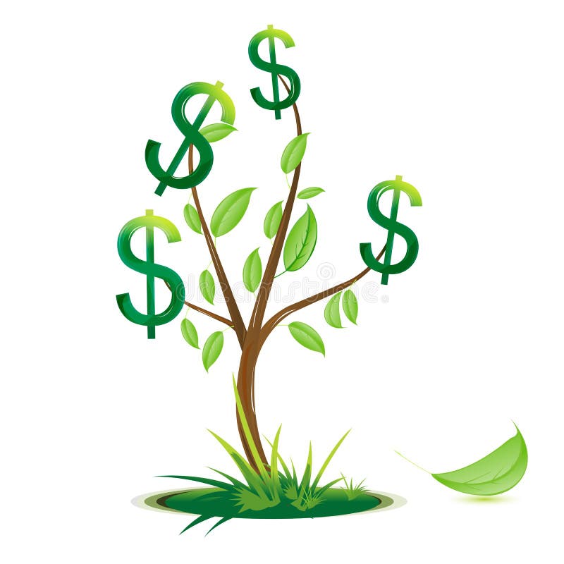 Money tree stock vector. Illustration of dollar, creative 47464483