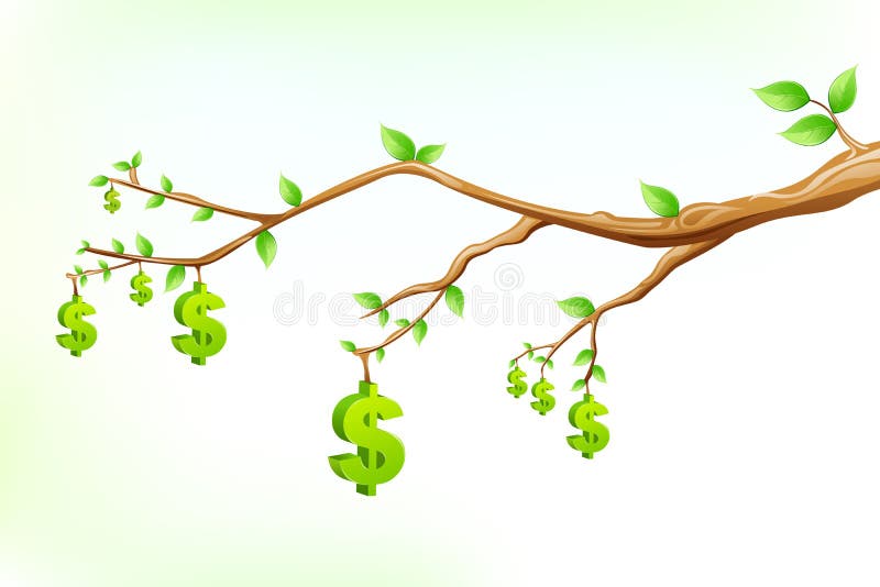 Money tree stock vector. Illustration of dollar, creative 47464483