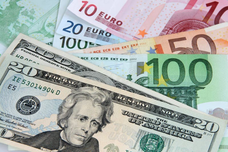 Dollar US et euro notes