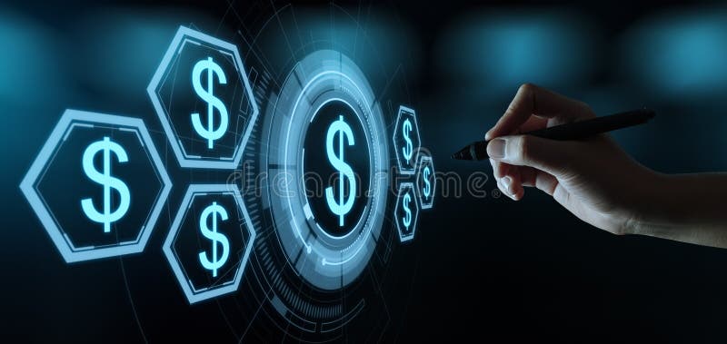 Dollar-Währungs-Geschäfts-Bankwesen-Finanztechnologie-Konzept