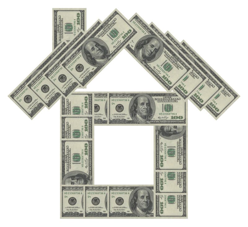 Dollar house on a white background. Dollar house on a white background