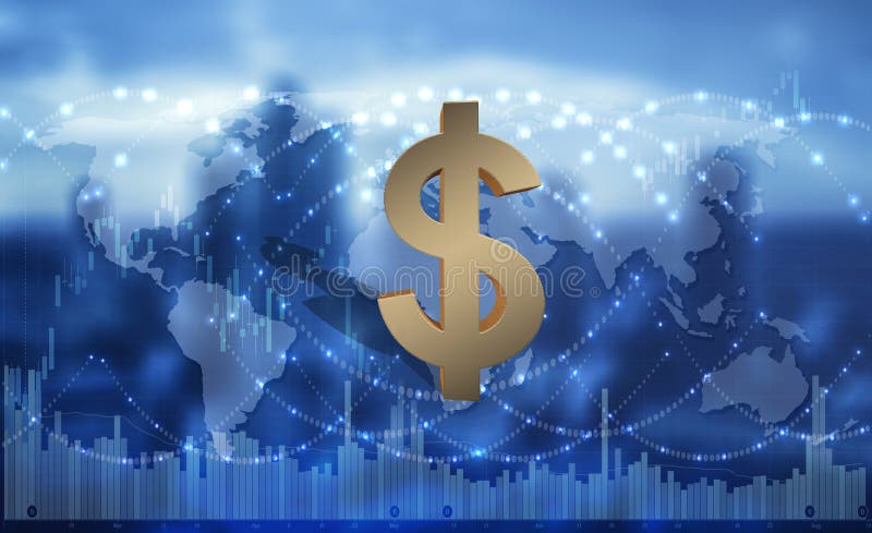 Dollaro americano come mezzi di pagamento globali, illustrazione 3d royalty illustrazione gratis Dollaro americano come mezzi di pagamento globali, illustrazione 3d royalty illustrazione gratis