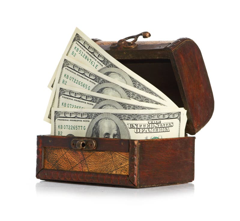 Dollar-bills in the old wooden treasure chest. See my other works in portfolio. Dollar-bills in the old wooden treasure chest. See my other works in portfolio.