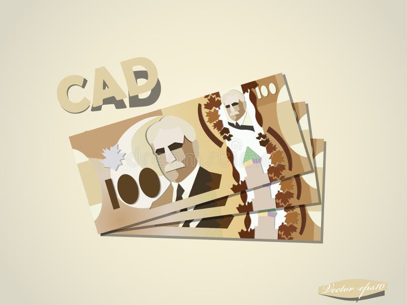 Dollars canadiens d'argent de papier de conception graphique minimale de vecteur illustration de vecteur Dollars canadiens d'argent de papier de conception graphique minimale de vecteur illustration de vecteur