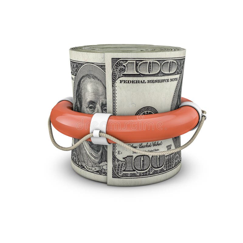 Dollars de petit pain d'argent d'anneau de vie illustration de vecteur Dollars de petit pain d'argent d'anneau de vie illustration de vecteur