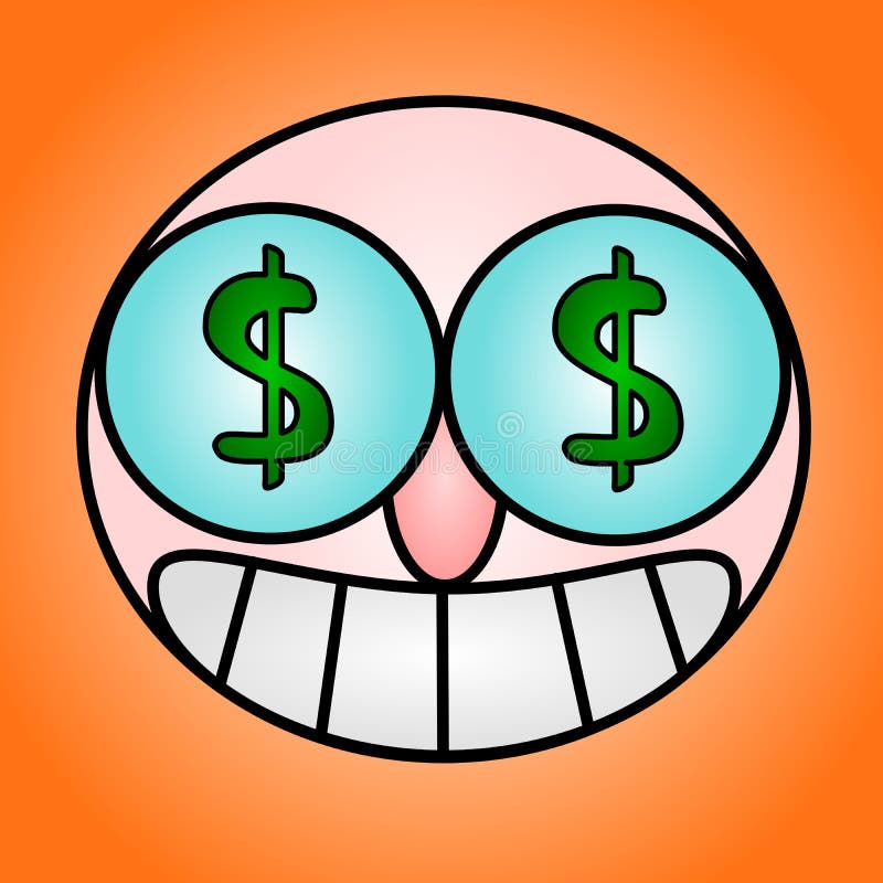 Money eyes stock illustration. Illustration of coloring 7499073