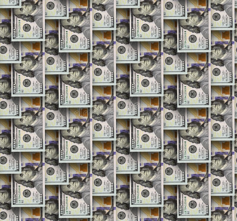 Dollars seamless background. High resolution seamless texture