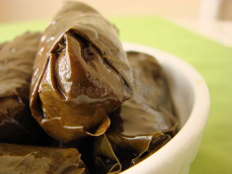 Dolmades stuffed vine leaves