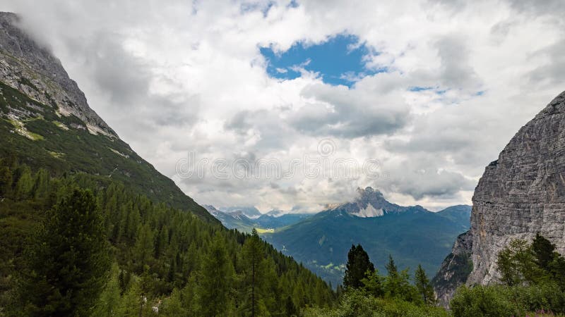 Dolomites cortina dampezzo itália timedse 4k 30p